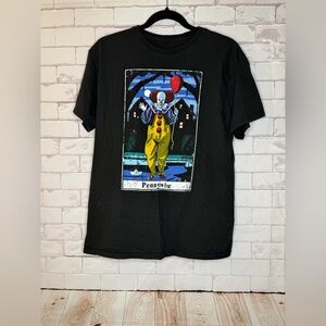 IT Pennywise Black Tee‎ with Clown Graphic